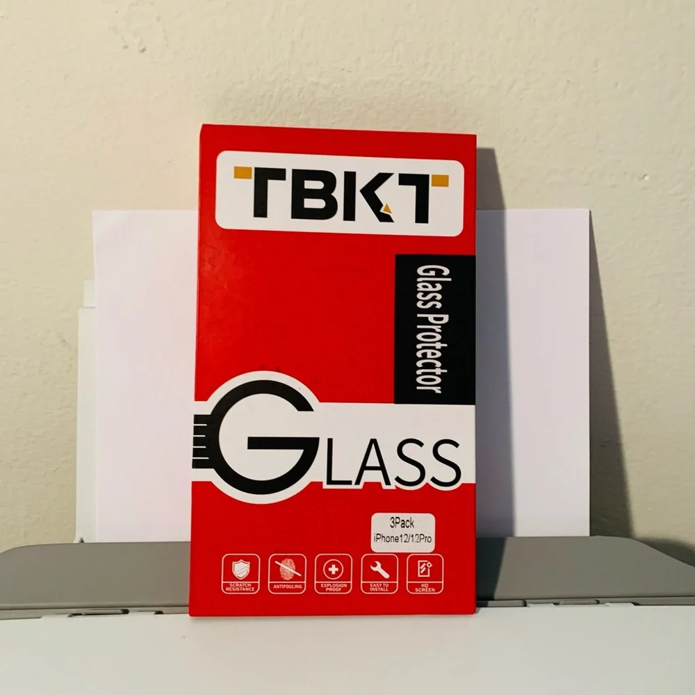 🆕 3 Pack Tempered Glass Screen Protector compatible with iPhone 12, 12 Pro